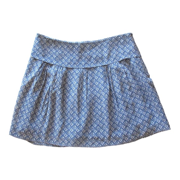 Madewell Blue Silk Mini Skirt - Picture 1 of 6